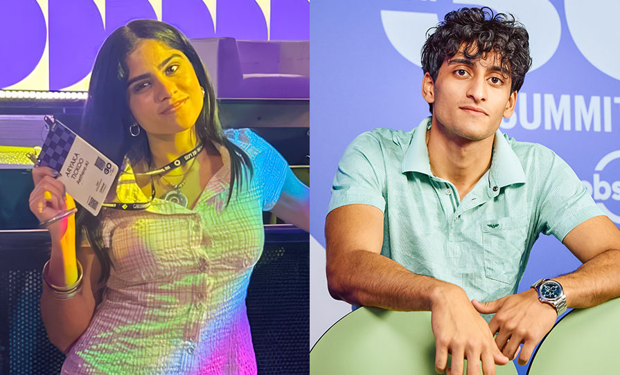 Aryaka Tickoo ’26 (left) and Inesh Tickoo ’26