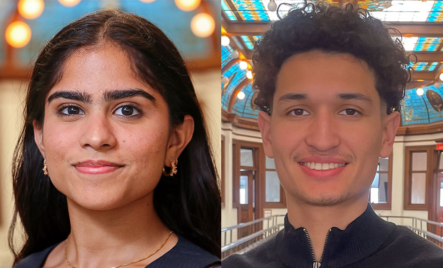 Aryaka Tickoo ’26 (left) and Luis Cañas Jr. ’28 