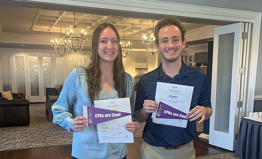 Anna Haines ’26 (left) and Andrew Williamson ’25