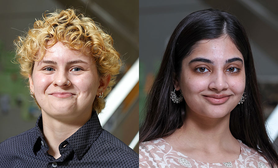 Melayna Rios ’26 (left) and Mannat Sikand ’27 