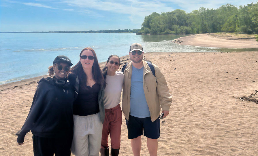 An Ohio Wesleyan group visits the Old Woman Creek Estuary in Huron County, Ohio