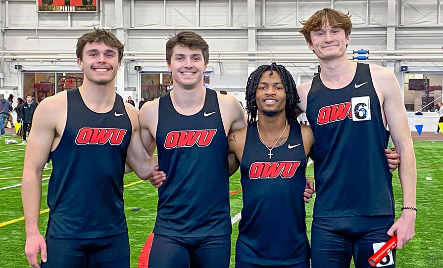 Nate Snead ’28 (from left), Ryan Tripp ’26, Joe Larkins ’26, and Connor Smith ’27