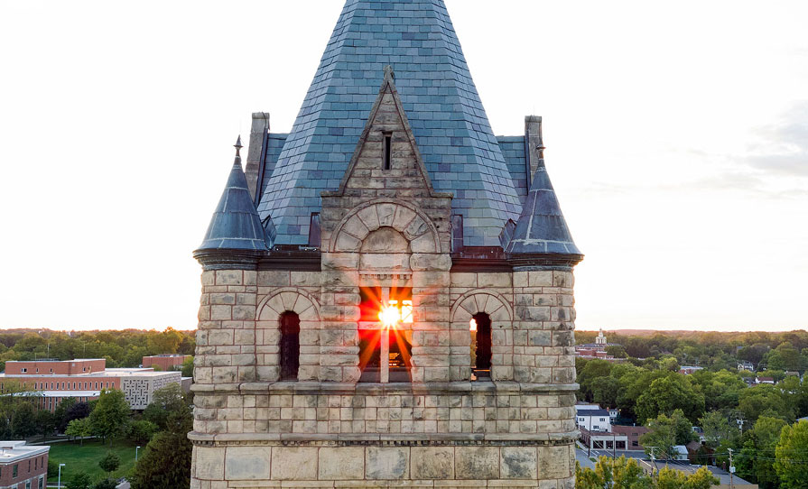 University Hall Tower at Sunrise