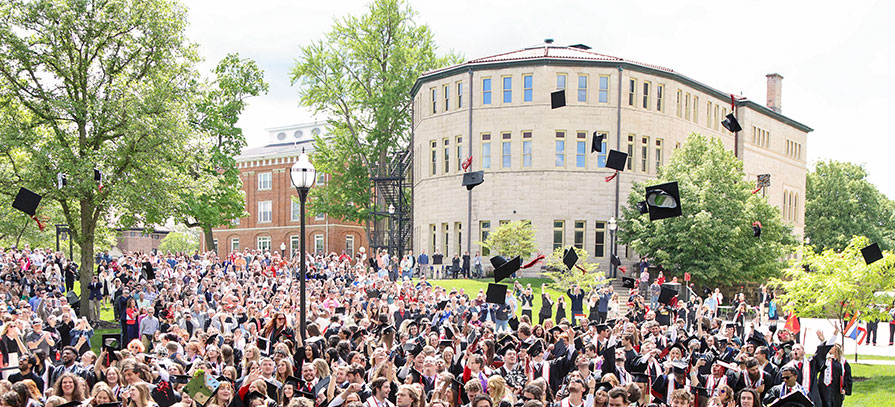 2024 OWU Commencement - Graduation Cap Toss
