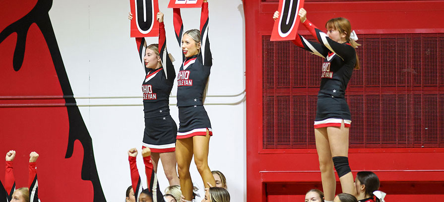 Bishop Backers OWU Cheerleaders